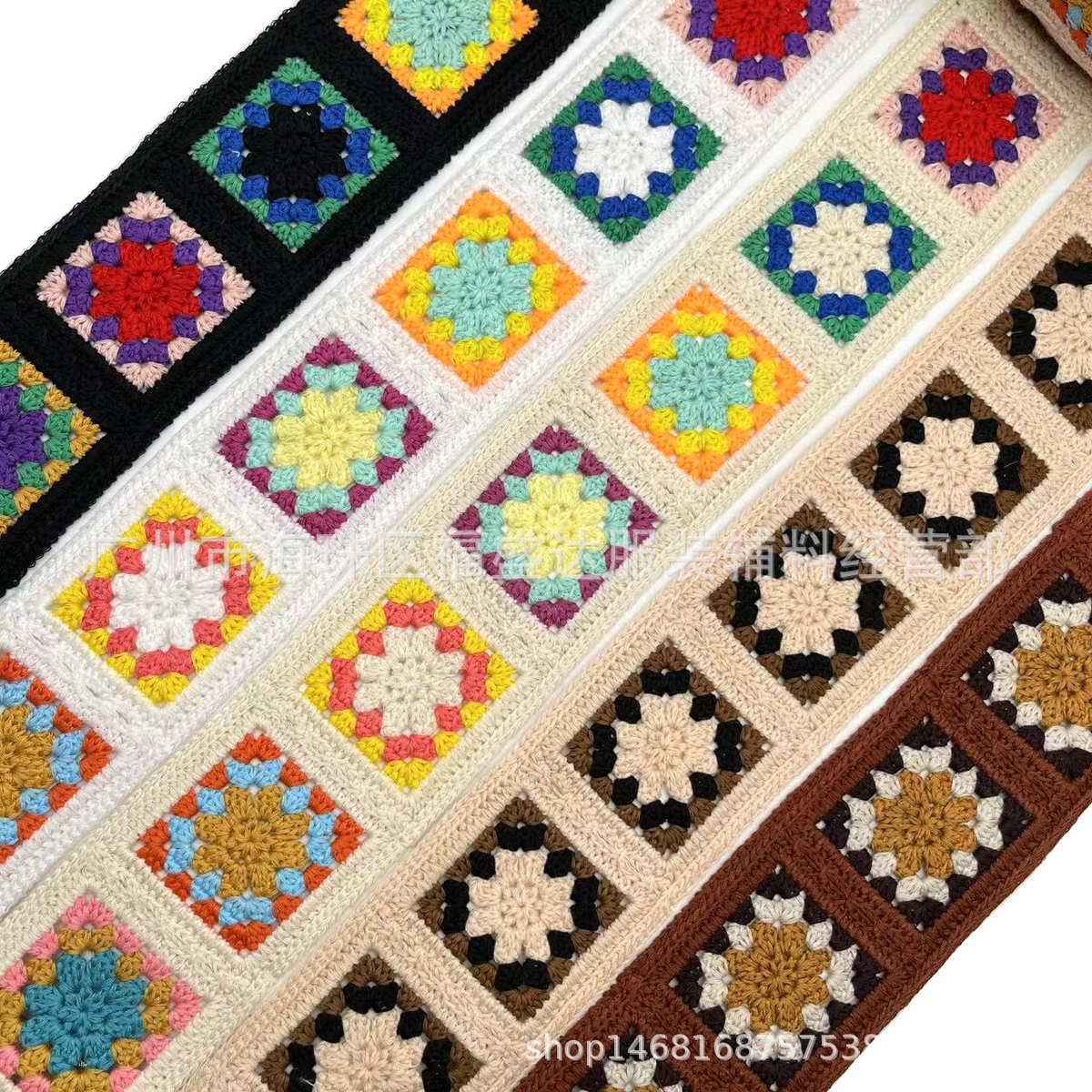 热款仿手钩刺绣条码花边 复古服饰裙摆装饰辅料 多色提花织带花边