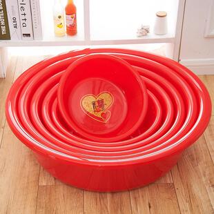 1096 Bridal Accompaniment Red Festive Basin for Wedding Cele