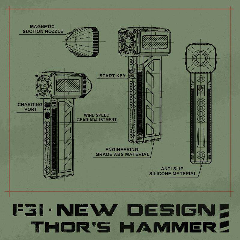 11万转JARVIS贾维斯F31暴力风扇高速无刷涡轮电机三档可调吹风机
