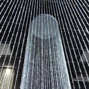 礼堂圆引环流苏吊顶庆飞蝶TGI珠线帘慕雪圆环挂件婚舞台路装 婚饰