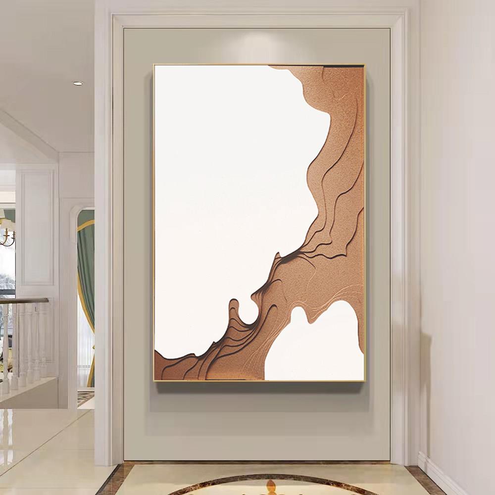木雕手绘立体实物现代画抽象玄关装饰画高端样板间客厅背景墙挂画图片