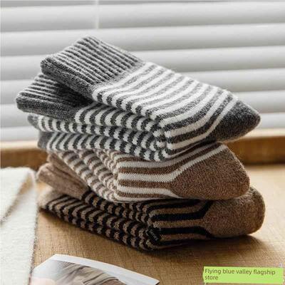 [2双]加厚毛线条纹到Heattech ~~冬日的太阳