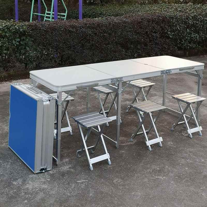 椅套折折叠业桌简易烧桌AL772799烤展活动桌子地摆摊推便携式叠户