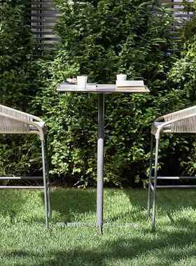 沃登户外编吧椅简高WD-B1051约藤脚室外别墅露天酒吧民宿凳实木吧