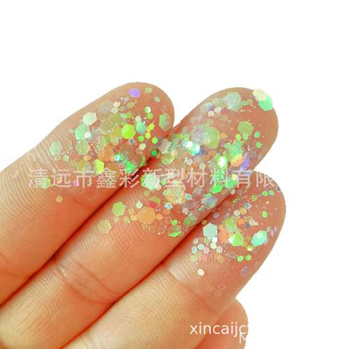 夜光闪粉六角形亮片 夜光粉闪光粉滴胶美甲饰品夜光材料