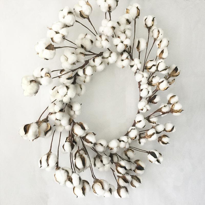 厂家真棉JR812花干花花环电圣诞节家居装饰门挂花圈仿跨境大商用