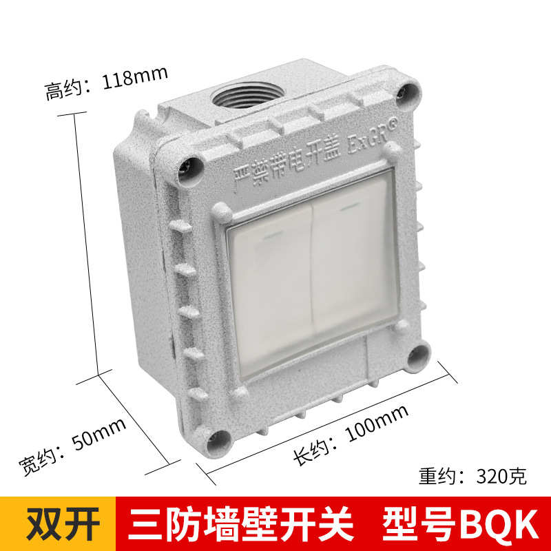 防爆翘板开关220V/10A明装暗装墙壁86型单开双开三开四开照明开关