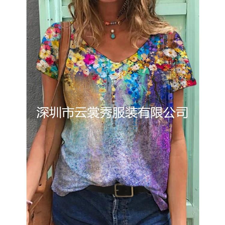 Short-sleeved T-shirt for women all-match half-sleeved with