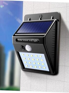 LED solar wall light, human body sensing courtyard light路灯