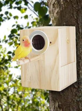 Wood Bird House Nest Birds Breeding Box Bird Parrot