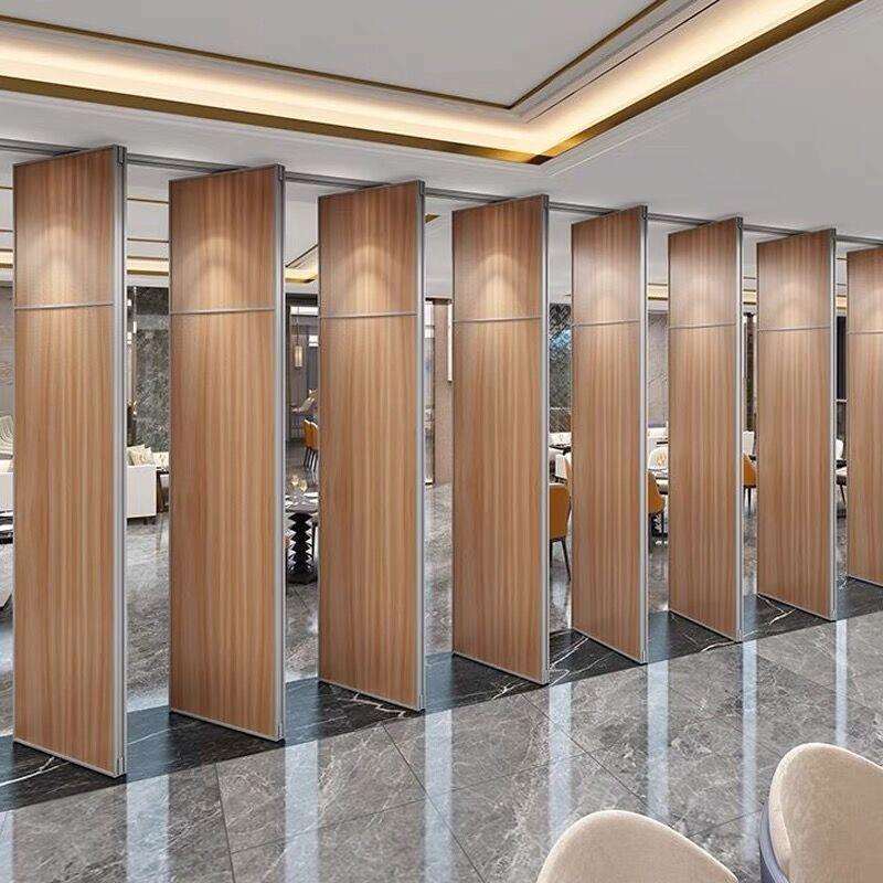 酒店活动隔断墙宴会厅铝合金折叠门办公室推拉隔音屏风移动隔断墙