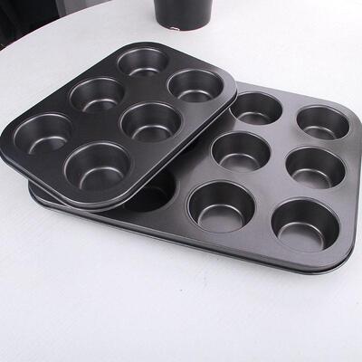 Round Muffin CupCake Mold Egg Tart Baking Pan Tray纸杯蛋糕模