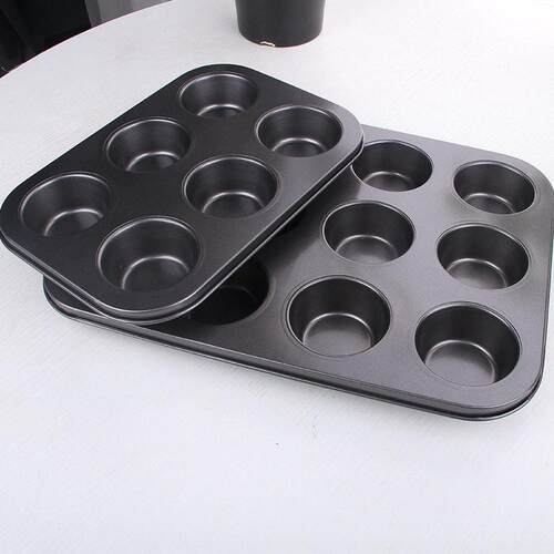 Round Muffin CupCake Mold Egg Tart Baking Pan Tray纸杯蛋糕模