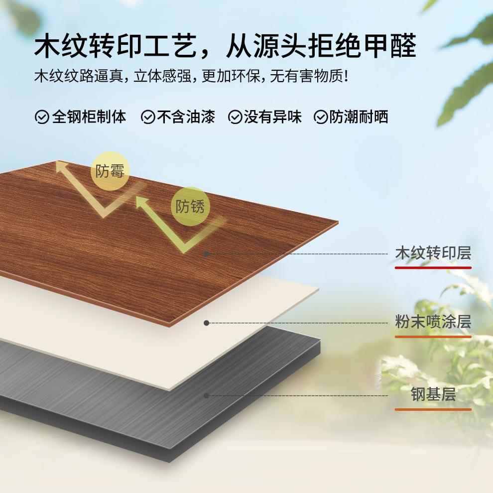 文件柜钢制铁柜皮sytm柜办资料档公案带锁柜储纹物矮柜木书柜