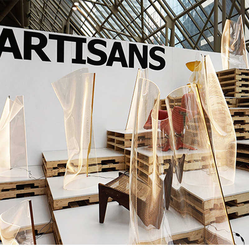 落地灯飘带客厅简约工作室创意卧室不规则力书房后现代亚克台灯