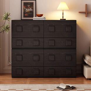 中古风卡门柜实木斗柜客厅靠墙储物柜卧室床头电视柜复古餐边柜