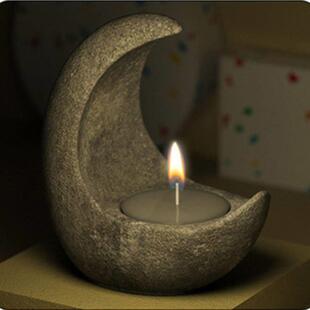 Mold Crescent Silicone Candle Tray Moon Candlestick