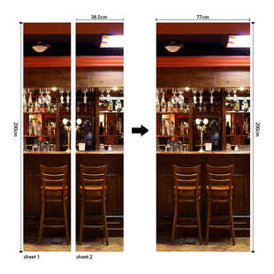 画谷货源墙画3d贴纸酒吧柜台门贴墙画壁画货源EBAY货源