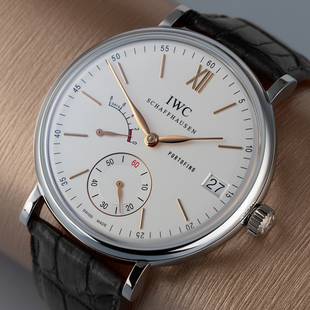 万国男表正品男士手表金针八日链柏涛菲诺手动机械表98新IW510103