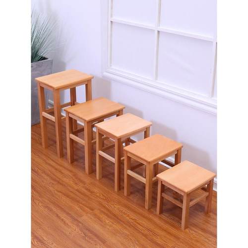 实饭方凳全实木木头板凳学校SMD0568家登子小矮用木凳木凳餐凳四