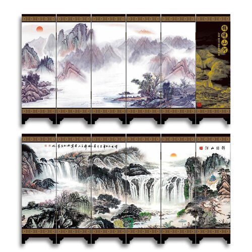 PF-011厂家销【国中直号屏风】漆器仿古小屏中传统风特色文创工艺