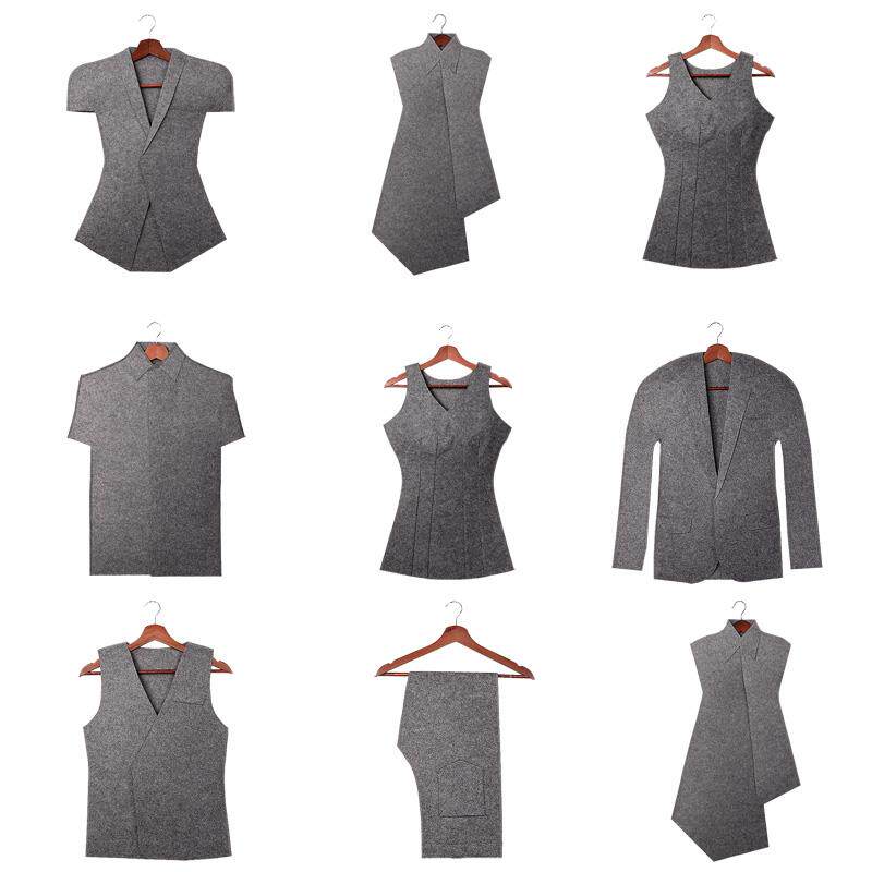 意式样板房衣帽间毛毡衣服西装软装全屋定制展厅陈列道具饰品摆件