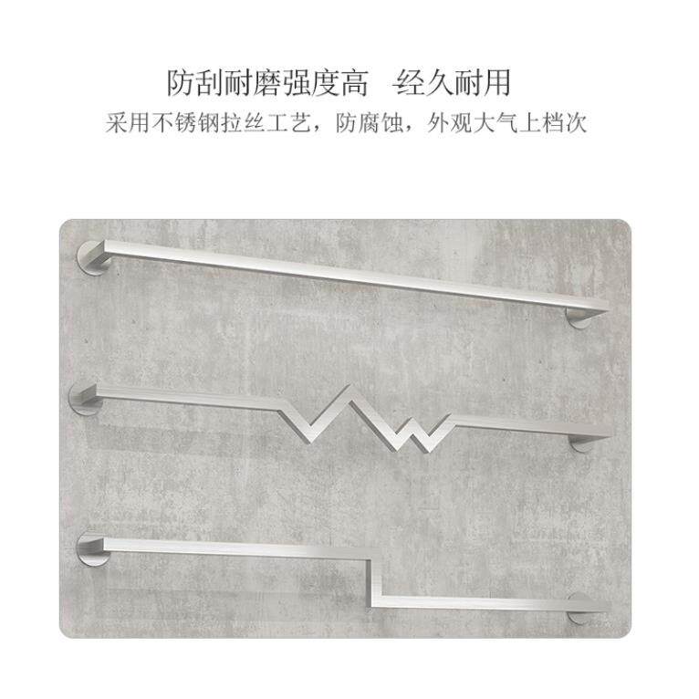 服装店上墙正挂多字型挂衣架陈列架不锈钢拉丝方管正挂杆壁挂式