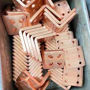 配电柜加工铜排 折弯打孔电镀加工 T2紫铜排 机房接地汇流铜排