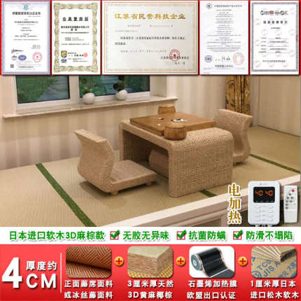 榻榻米塌定做垫炕垫垫床垫垫子椰定制地电加热加热棕米踏踏塌垫米