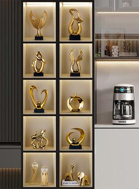 高档客厅酒柜装饰品轻奢电视柜餐边柜玄关摆件办公室桌面工艺品