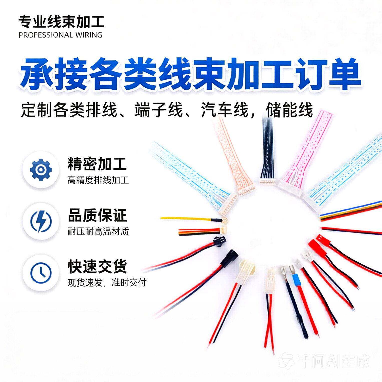 承接电子线加工储能线家电线汽车线工业线大量生产精密线束设备
