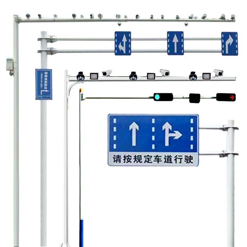 单立杆悬臂指示牌悬臂单标志牌 双柱悬臂立 交通交通标志牌杆定制