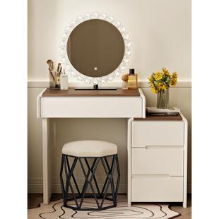 2025新小户JAR型梳实木妆台款 卧室奶代油风现简约轻奢化妆桌斗柜