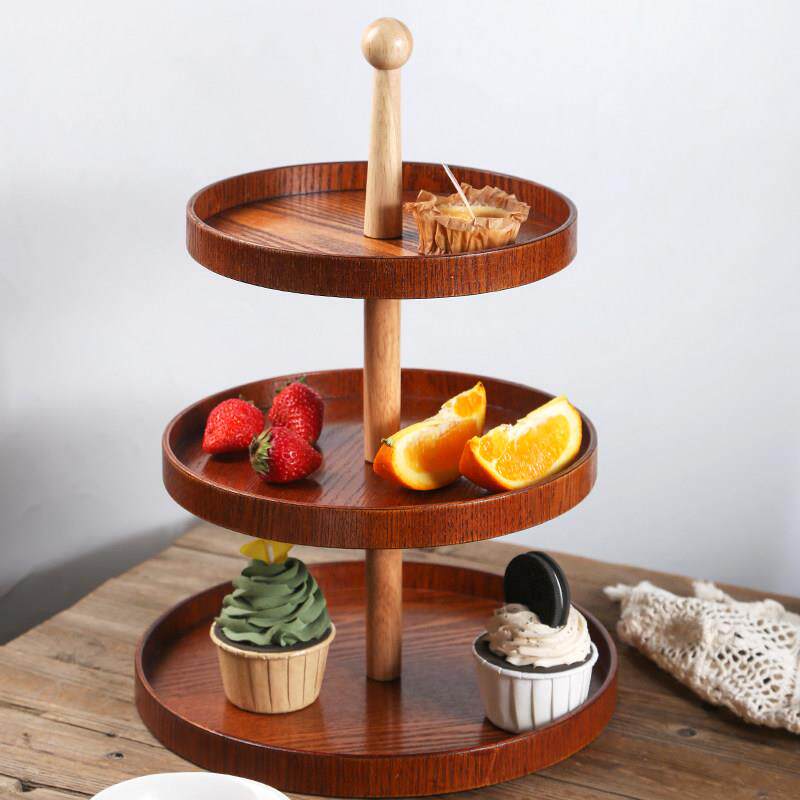 木质森系甜品台展示架蛋糕点心托 托盘户外婚庆婚礼布置摆台多层