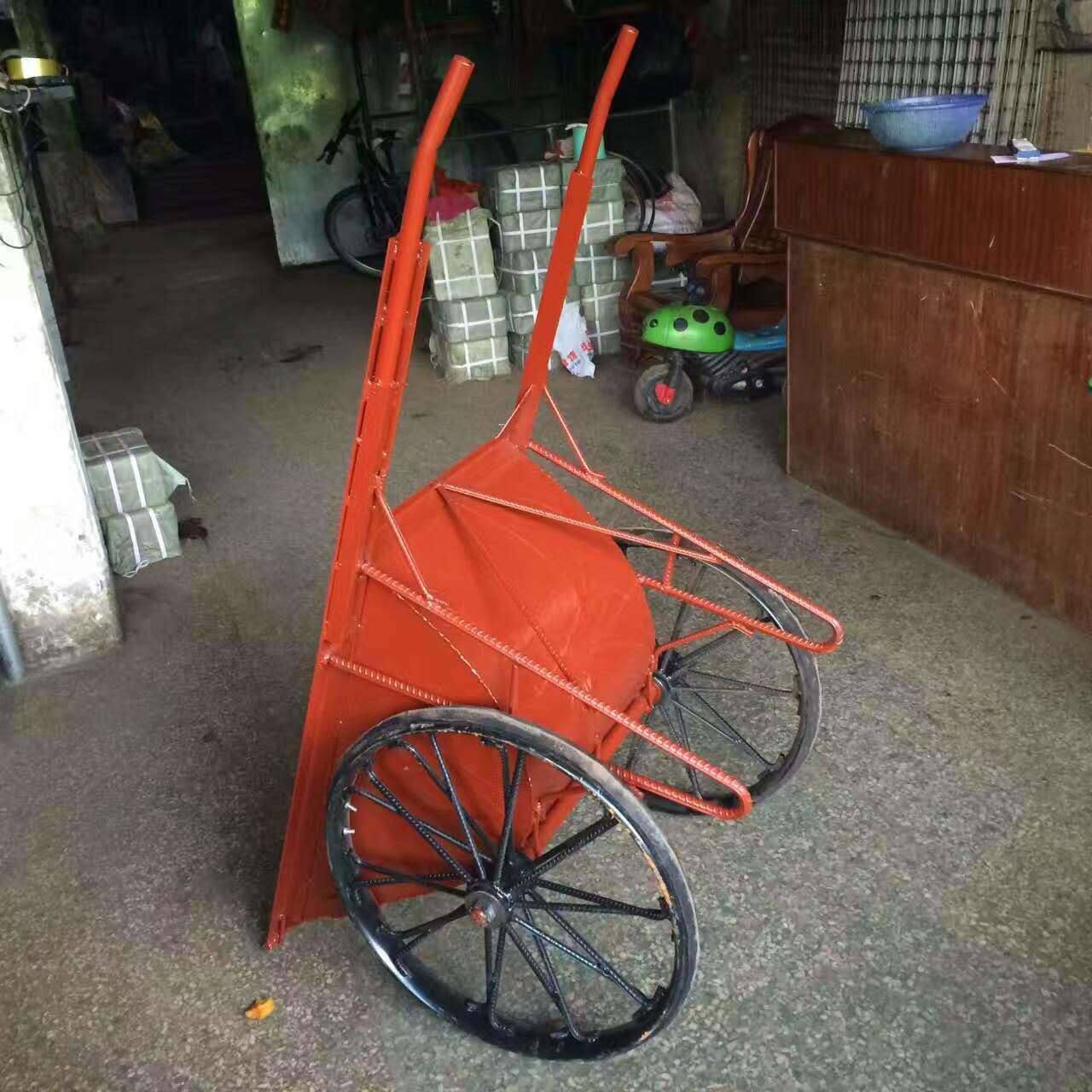 人力建筑斗车 手推两轮工地车 3厘加厚花板斗车 电动斗车