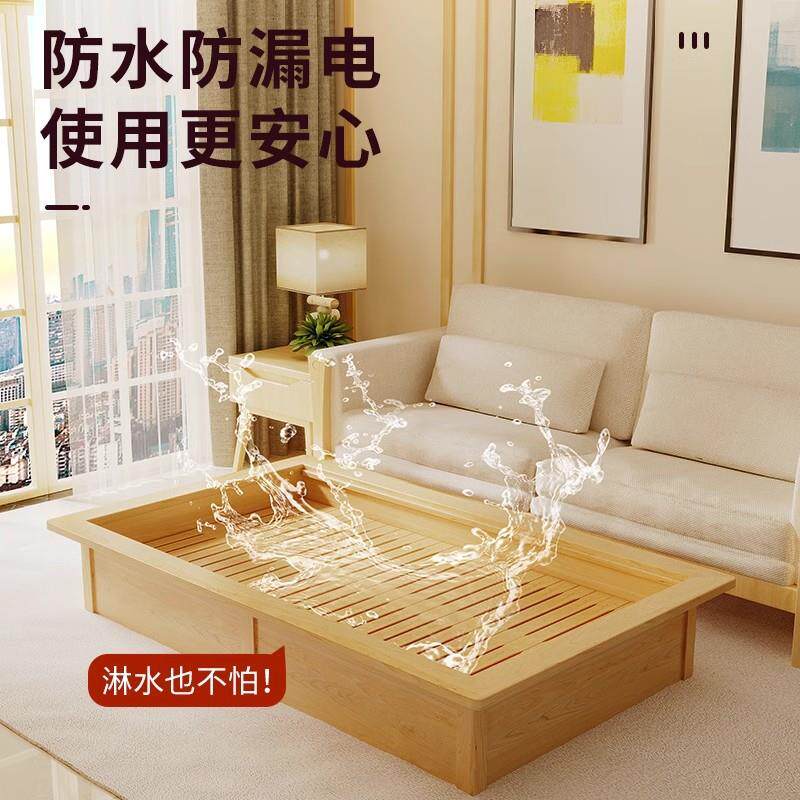 湘森实木取暖器湖南怀化烤火箱电火桶家用大号长方形烤火炉暖脚箱