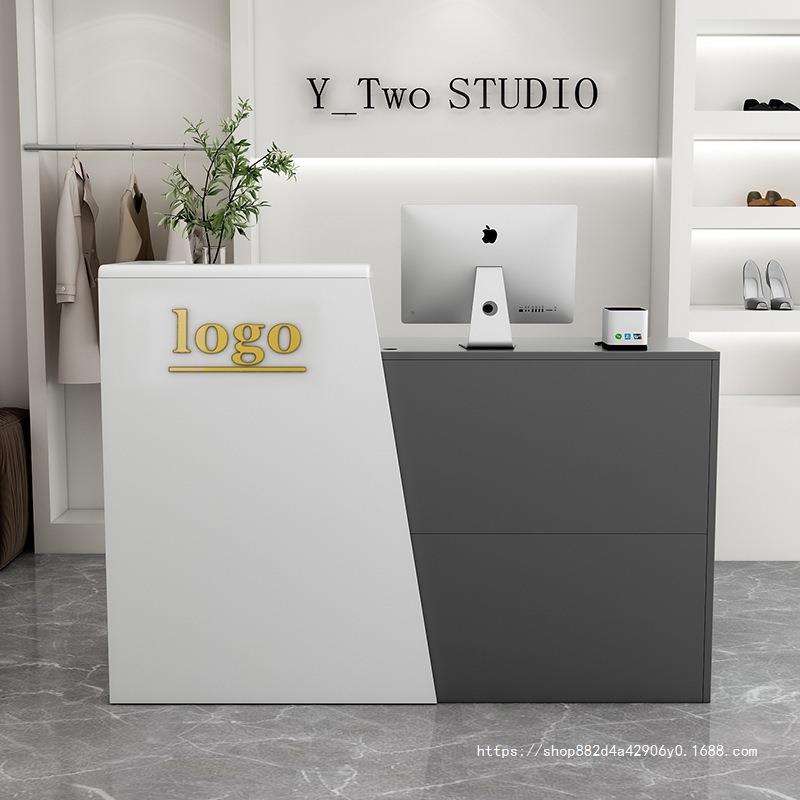 时尚网红潮店收银台店铺小型柜台服装店吧台理发店桌子前台接待台