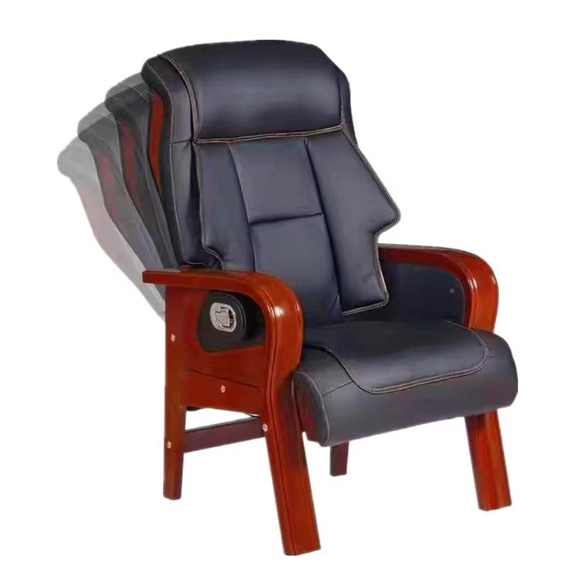 实t09办公室真皮商务久坐舒椅适办公椅家用座固子定电脑椅木椅大