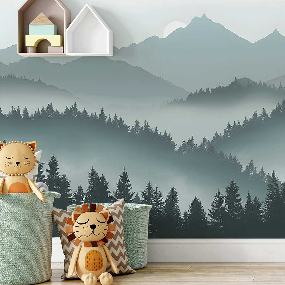 fun-L037中国风迷雾森林卧室客厅家居背景墙美化装饰墙贴纸批发,家居饰品,软装墙贴,淘宝优惠券,粉丝福利购,淘宝优惠卷