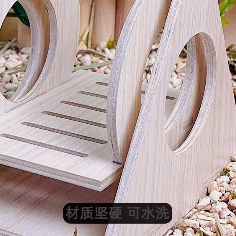 仓鼠秋千木质三角架金丝熊爬架小号宠物笼子造景用品鸟类宠物玩具