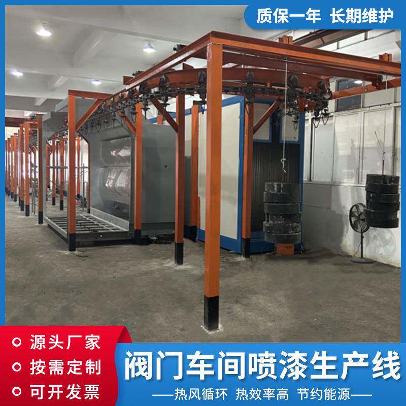 厂家直供不锈钢阀门车间喷漆生产线喷漆线全自动喷漆固化涂装设备