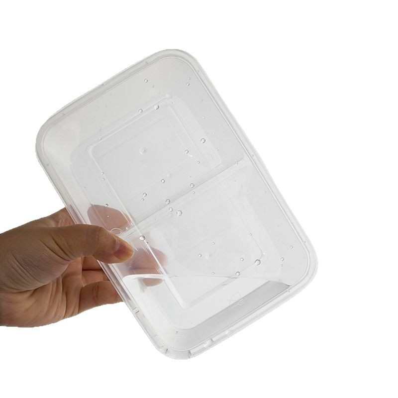 两格三格四格一次性餐盒长方形食品级分格打包盒饭盒带盖双格外卖