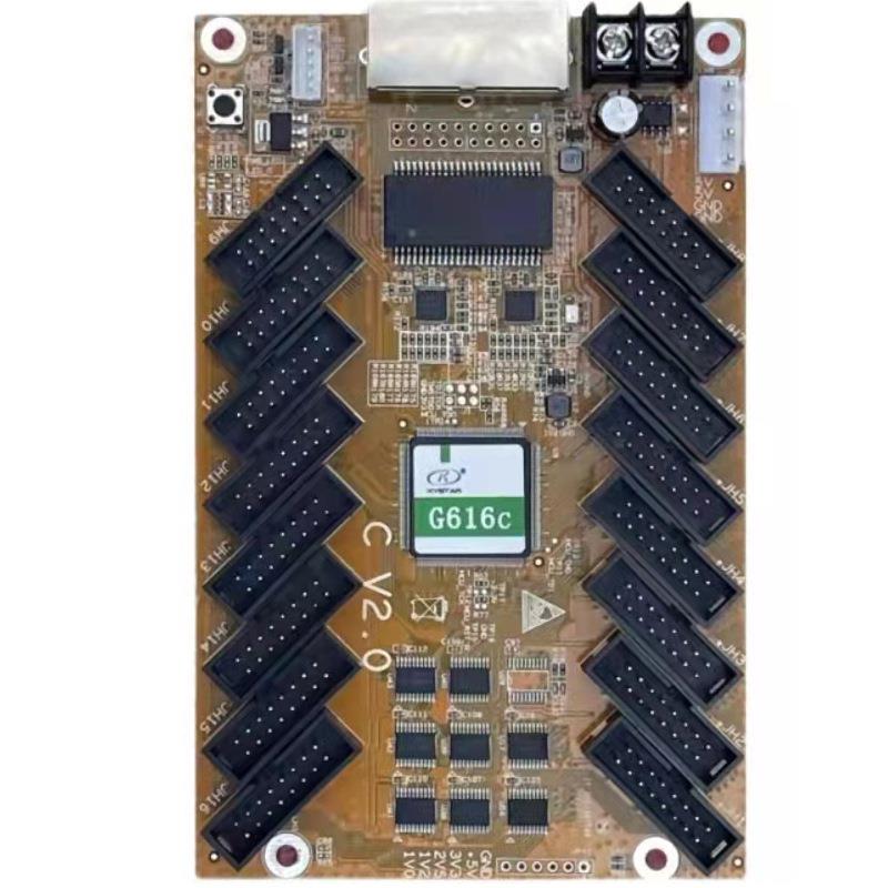 凯视达G616c/616F接收卡是全彩LED显示屏同步控制器支持16口信号