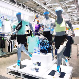 跑步运动男女模特道具全身服装店儿童假人户外体育用品模特展示架