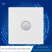 美尔特86型红外线人体感应开关二三四线智能光控节能LED灯带消防