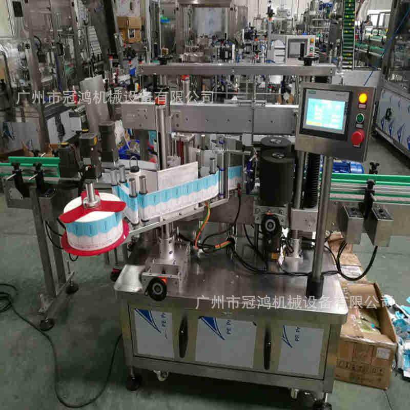 全自动双侧平面贴标机 多功能标签机 洗手液圆不干胶套标机