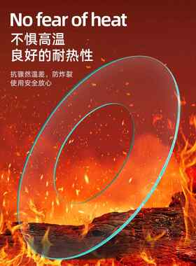 柴火鸡灶火锅桌玻璃转盘大锅台铁锅炖灶台桌转盘地锅鸡灶专用转盘
