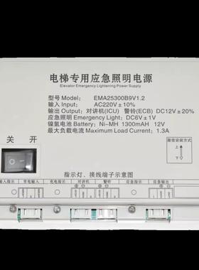 奥的斯江南快速EMA25300F5/B9/M123V1.2电梯专用应急照明电源