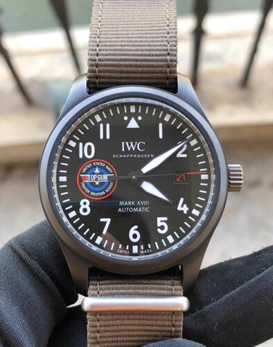 98新全套万国马克十八飞行员TOP GUN部队“SFTI”自动机械男表