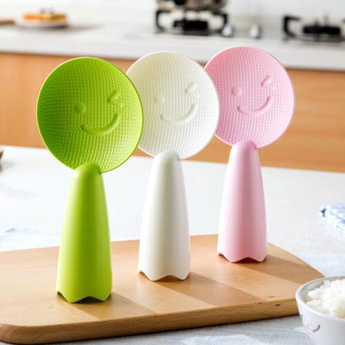 Cartoon Creative Smiling Face Spoon, Household Standable Ric